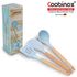 Coobinox® 高级硅胶与木制厨房用具套装（3件套）——包括汤勺、翻面器和炒勺